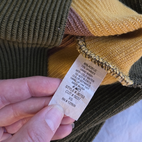 Dreamers Retro Stripe 90s Y2K Knit Spaghetti Strap Tank Top XS - Picture 3 of 9